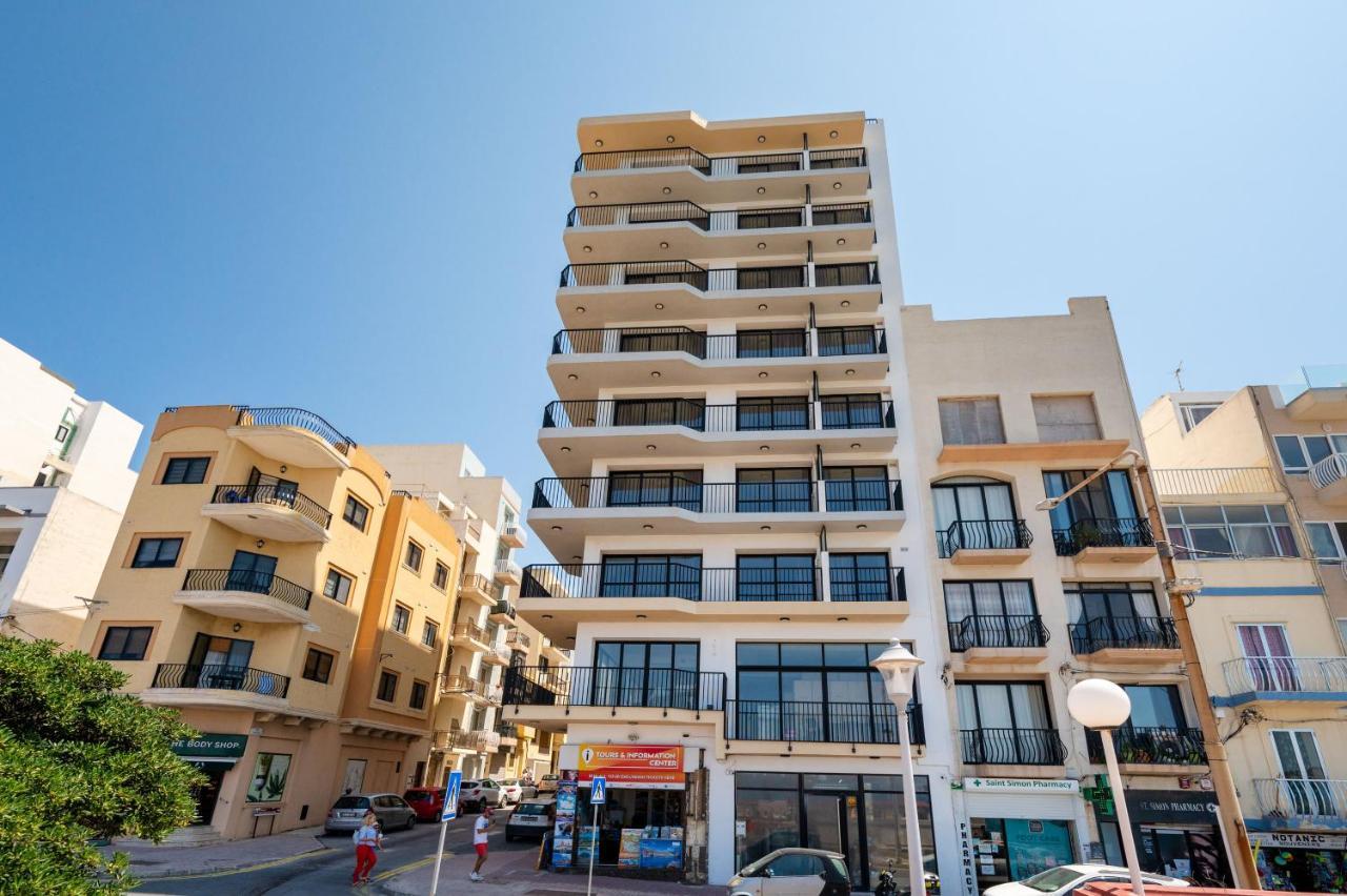 Islet Promenade Seafront 1 Bedroom Apartment With Sea View Balcony By Getawaysmalta خليج سانت بول المظهر الخارجي الصورة